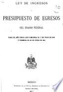 Ley de ingresos del Erario Federal para el año de ...