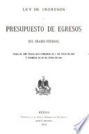 Ley de ingresos y presupuesto de egresos del erario federal