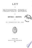 Ley de presupuesto general de la República Argentina