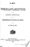 Ley de presupuestos de entradas y gastos ordinario de la administracion publica de Chile
