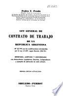 Ley general de contrato de trabajo de la República Argentina