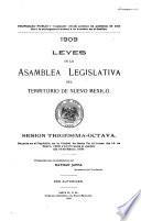 Leyes de la Asamblea Legislativa Del Territorio de Nuevo Mexico