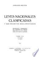 Leyes nacionales clasificadas y sus decretos reglamentarios