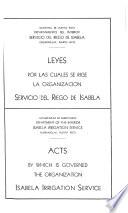 Leyes por las cuales se rige la organización Servicio del riego de Isabela ...