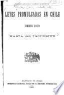 Leyes promulgadas en Chile desde 1810 hasta 1901 inclusive