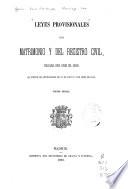 Leyes provisionales del matrimonio y del registro civil