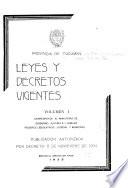 Leyes y decretos vigentes ...