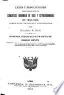 Leyes y resoluciones dictadas por la Legislatura