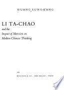 Li Ta-chao and the Impact of Marxism on Modern Chinese Thinking