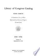 Library of Congress Catalogs