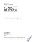 Library of Congress Subject Headings