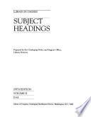 Library of Congress Subject Headings