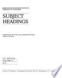 Library of Congress Subject Headings