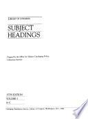 Library of Congress Subject Headings