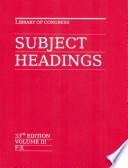 Library of Congress Subject Headings