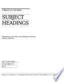 Library of Congress Subject Headings
