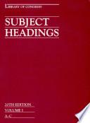 Library of Congress Subject Headings
