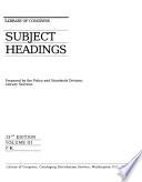 Library of Congress Subject Headings