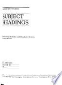 Library of Congress Subject Headings