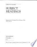 Library of Congress Subject Headings