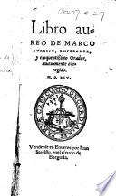 Libro aureo de Marco Aurelio ... Nueuamente corregido