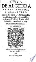 Libro de algebra en arithmetica y geometria