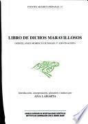 Libro de dichos maravillosos