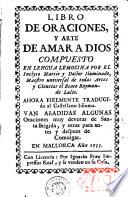 Libro de oraciones y arte de amar a Dios