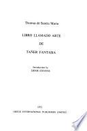 Libro llamado arte de tañer fantasia