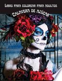 Libro para colorear calavera de azúcar para adultos