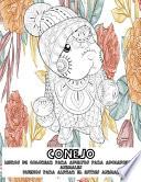 Libros de colorear para adultos para adolescentes - Diseños para aliviar el estrés Animal - Animales - Conejo