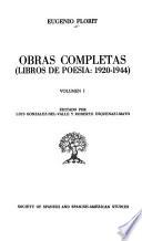Libros de poesía, 1920-1944