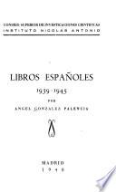 Libros españoles, 1939-1945