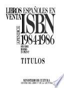 Libros españoles en venta ISBN.