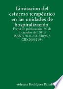 Limitacion del esfuerzo terapŽutico en las unidades de hospitalizaci—n