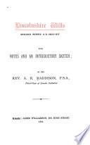 Lincolnshire Wills ...: A.D. 1600-1617