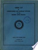 Lineal List of Commissioned and Warrant Officers of the Marine Corps Reserve