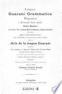 Linguae Guarani Grammatica Hispanice
