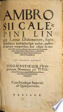 Linguae latinae dictionarium
