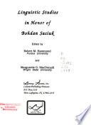 Linguistic Studies in Honor of Bohdan Saciuk