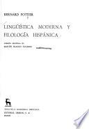 Lingüística moderna y filología hispánica