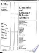 Linguistics and Language Behavior Abstracts