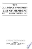 List of Members - Cambridge University