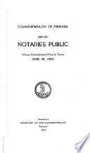 List of Notaries Public
