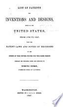 List of Patents for Inventions and Designs