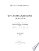 Lista de encabezamientos de materia