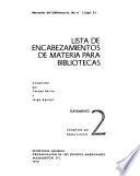 Lista de encabezamientos de materia para bibliotecas
