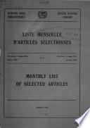 Liste Mensuelle D'articles Sélectionnés