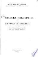 Literatura preceptiva y nociones de estetica