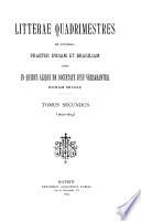 Litterae quadrimestres ex universis: 1552-1554